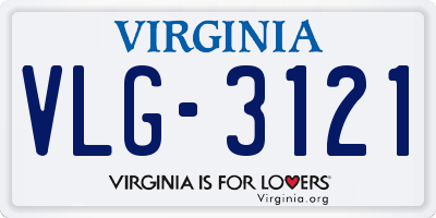VA license plate VLG3121