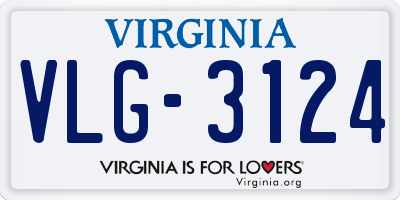 VA license plate VLG3124