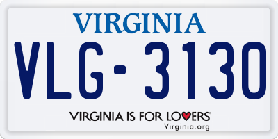 VA license plate VLG3130