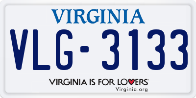 VA license plate VLG3133