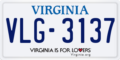 VA license plate VLG3137