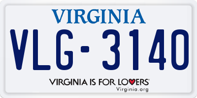 VA license plate VLG3140