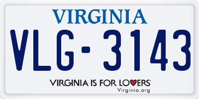 VA license plate VLG3143