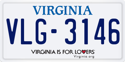 VA license plate VLG3146