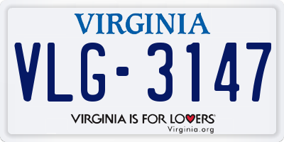 VA license plate VLG3147