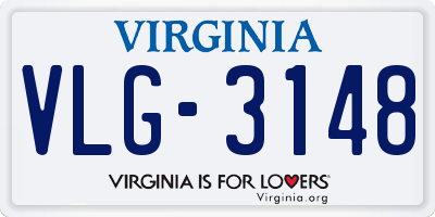 VA license plate VLG3148