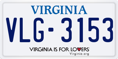 VA license plate VLG3153
