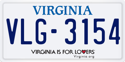 VA license plate VLG3154