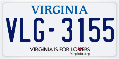 VA license plate VLG3155