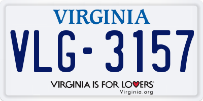 VA license plate VLG3157