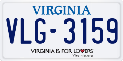 VA license plate VLG3159