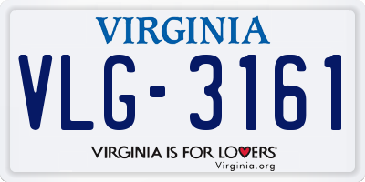 VA license plate VLG3161