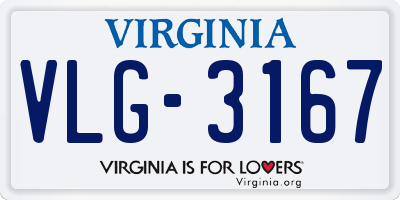 VA license plate VLG3167