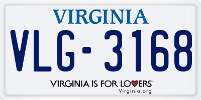 VA license plate VLG3168