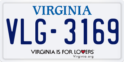 VA license plate VLG3169
