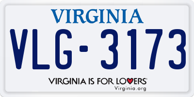 VA license plate VLG3173