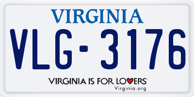 VA license plate VLG3176