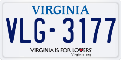 VA license plate VLG3177