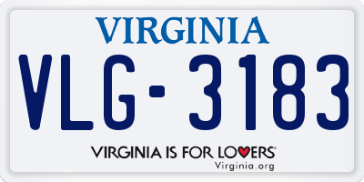 VA license plate VLG3183