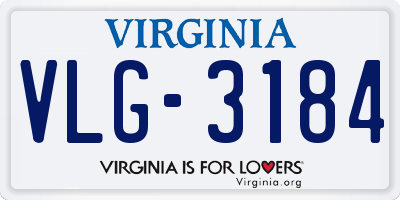 VA license plate VLG3184