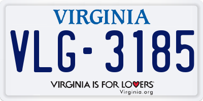 VA license plate VLG3185
