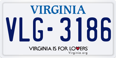 VA license plate VLG3186