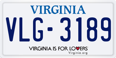 VA license plate VLG3189