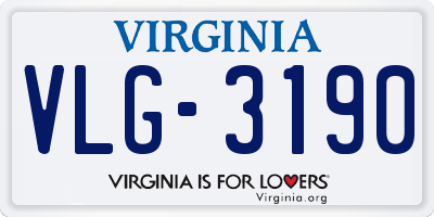 VA license plate VLG3190