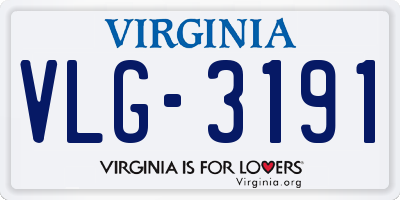 VA license plate VLG3191