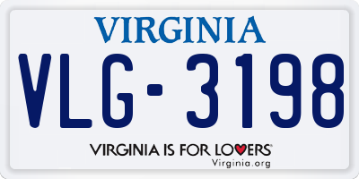 VA license plate VLG3198