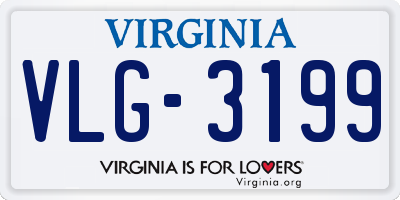 VA license plate VLG3199