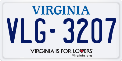 VA license plate VLG3207