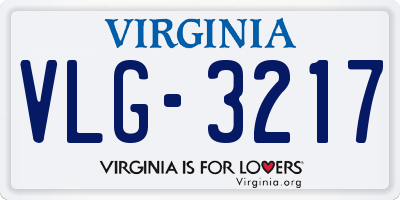 VA license plate VLG3217