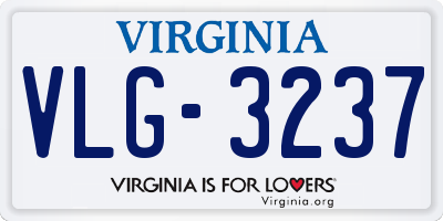 VA license plate VLG3237