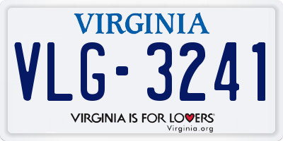 VA license plate VLG3241