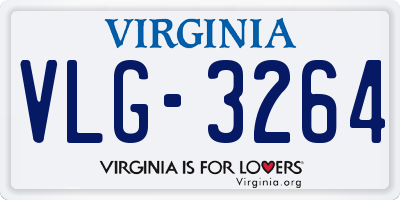 VA license plate VLG3264