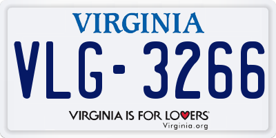 VA license plate VLG3266