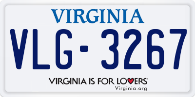 VA license plate VLG3267