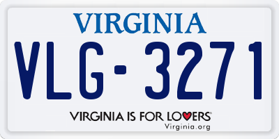 VA license plate VLG3271