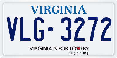 VA license plate VLG3272