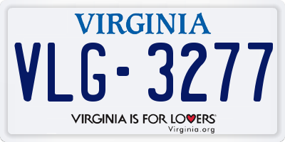 VA license plate VLG3277