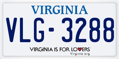 VA license plate VLG3288