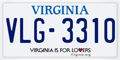 VA license plate VLG3310