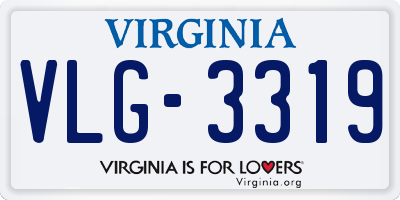 VA license plate VLG3319
