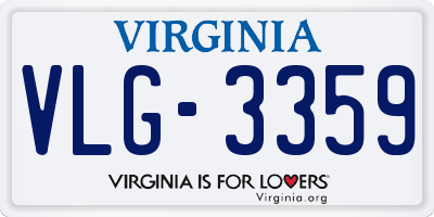VA license plate VLG3359