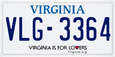 VA license plate VLG3364