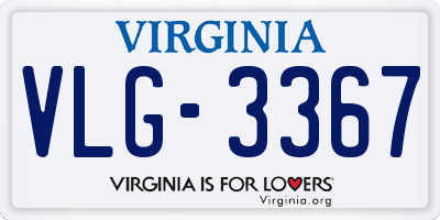 VA license plate VLG3367