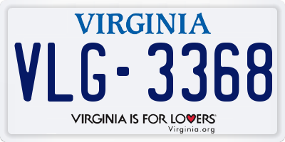 VA license plate VLG3368