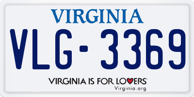 VA license plate VLG3369