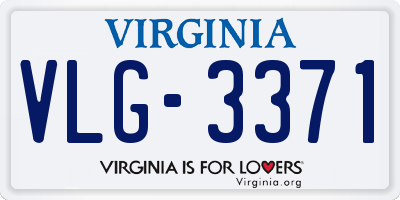VA license plate VLG3371